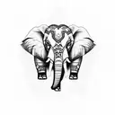indú elephant tattoo design idea