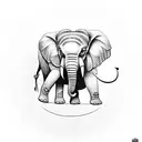 indú elephant tattoo design idea