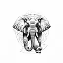 indú elephant tattoo design idea