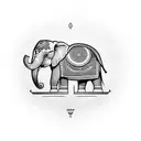 indú elephant tattoo design idea