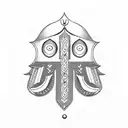 Hamsa Symbol, pisces tattoo design idea