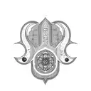Hamsa Symbol, pisces tattoo design idea