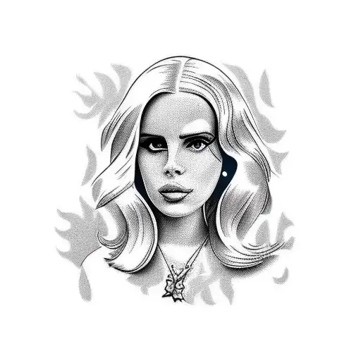 lana del rey tattoo design idea