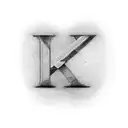 a letter k with te letter c   tattoo design idea