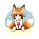 a baby fox  tattoo design idea