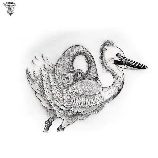 stork tattoo design idea