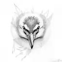 stork tattoo design idea