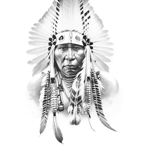Native American  tattoo design idea