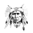 Native American trail of tears tattoo design idea