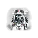 Native American trail of tears tattoo design idea