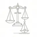 human hands around libra scale balanced scale of justice tattoo design idea