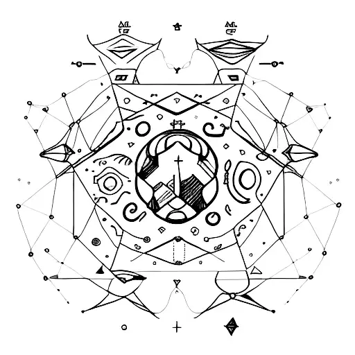 Sketch for a small tattoo in the form of a minimalistic and simple constellation of the zodiac sign "Scorpio" tattoo design idea