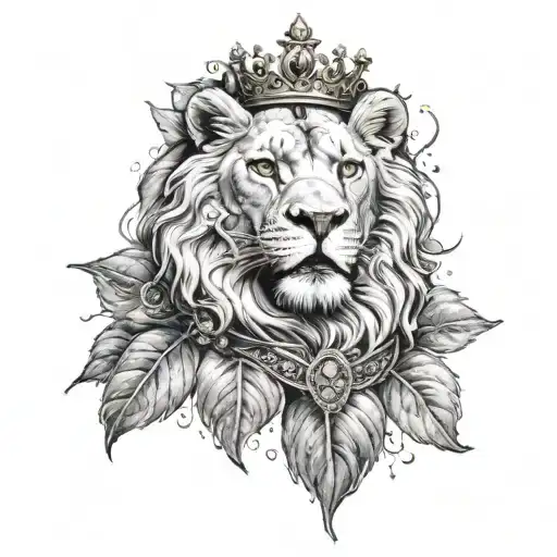 leo,queen,dollar tattoo design idea