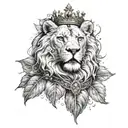 leo,queen,dollar tattoo design idea