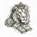 leo,queen,dollar tattoo design idea