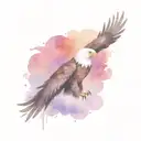 eagle soaring tattoo design idea