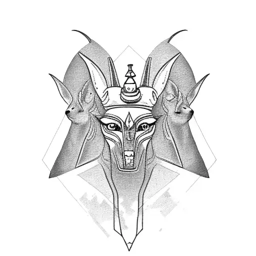 anubis and horus tattoo design idea