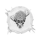 Gingerbread House in punk design with Grafitties  tattoo design idea