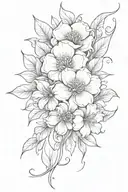 floral charm tattoo design idea