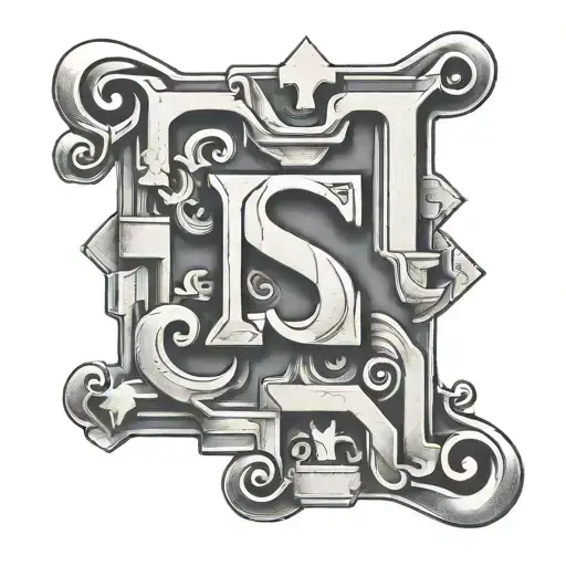 scrabble tile letter tattoo design idea