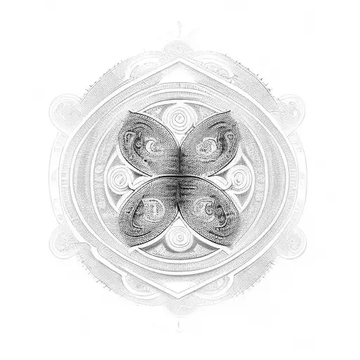 Yin Yang symbol with intricate Maori design elements tattoo design idea