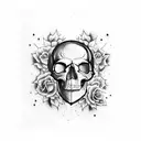 skull with kevlar and night vision tattoo design idea