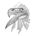 feathered raptor tattoo design idea