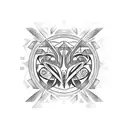 feathered raptor tattoo design idea