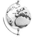 world globe and N & L letters tattoo design idea