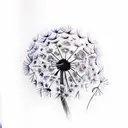 Dandelion tattoo design idea