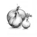 small onion  tattoo design idea