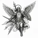 WARRIOR ANGEL tattoo design idea