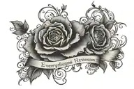 everything happens for a reason tattoo design idea
