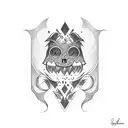 boo in cyber sigilism  tattoo design idea
