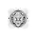 boo in cyber sigilism  tattoo design idea