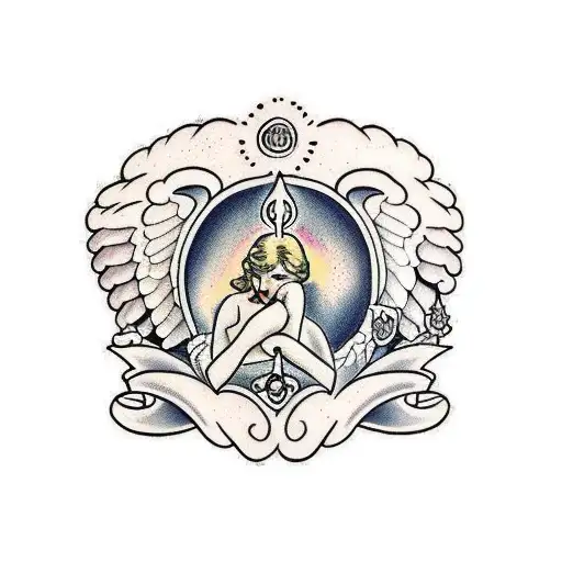new beginnings, angel, rebirth,  tattoo design idea