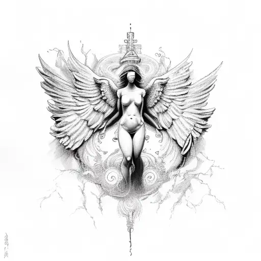 new beginnings, angel, rebirth,  tattoo design idea