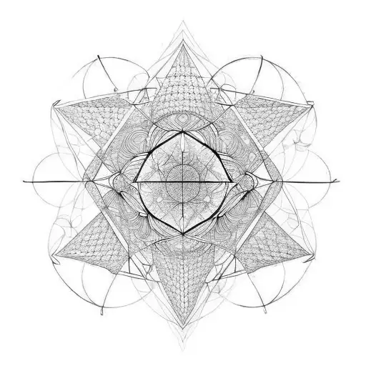 metatrons cube  tattoo design idea