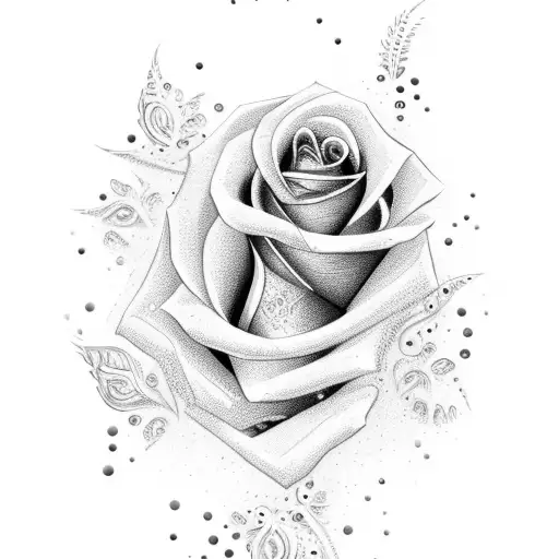 ice skate filed with rose tattoo design idea
