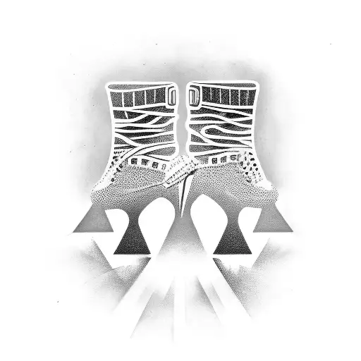 ice skate tattoo design idea