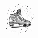 ice skate tattoo design idea