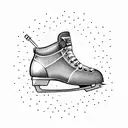 ice skate tattoo design idea