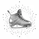 ice skate tattoo design idea