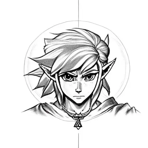 Link from Zelda tattoo design idea