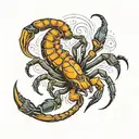 scorpion crawling tattoo design idea