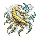 scorpion crawling tattoo design idea