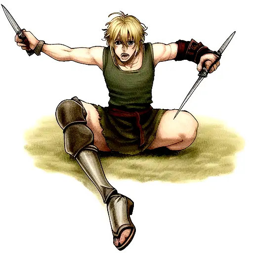 Thorfinn's dagger, broken and chipped tattoo design idea