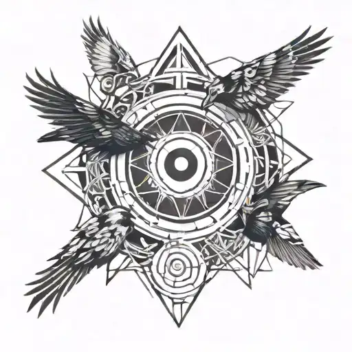 Sharingan and Crows tattoo design idea
