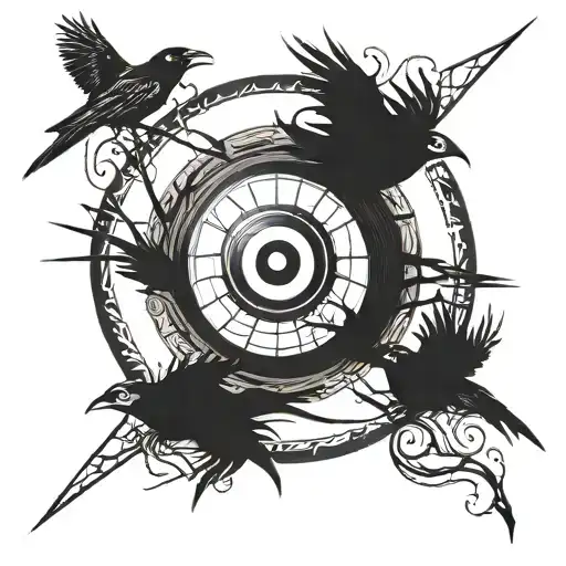 Sharingan and Crows tattoo design idea