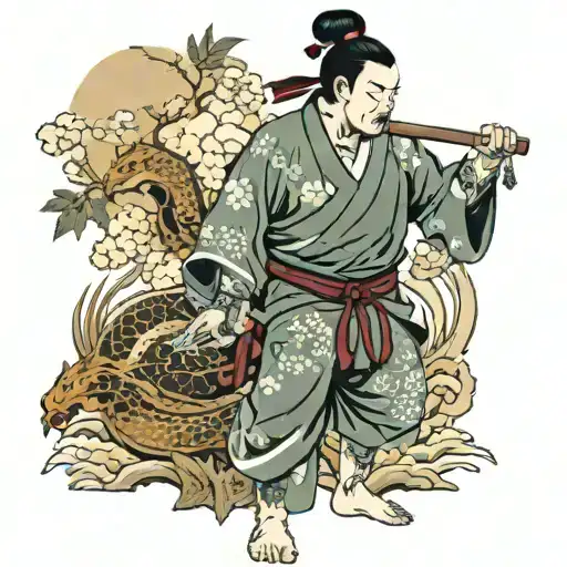 weight loss for men standing tattoo design idea